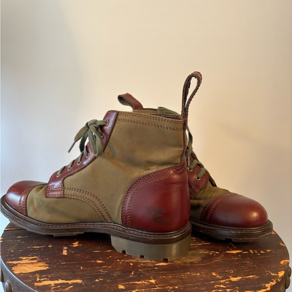 Vintage Dr. Marten’s Oil Clothe and Leather Ferdinand Boot. Wos 8 Men’s 7. Mint! - Picture 8 of 10